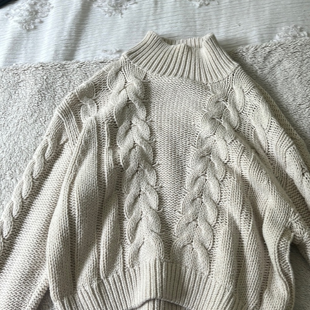 cream sweater